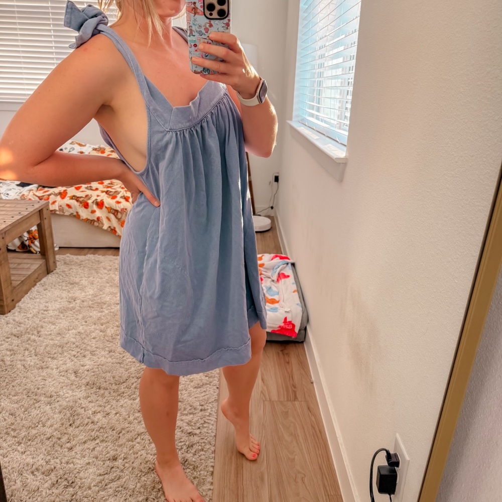 FP Movement by Free People Blue Mini Dress